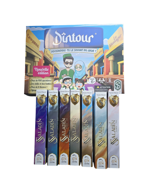 Pack Héritage – DinTour + Saga Saladin 7 tomes | Jeu islamique et romans historiques